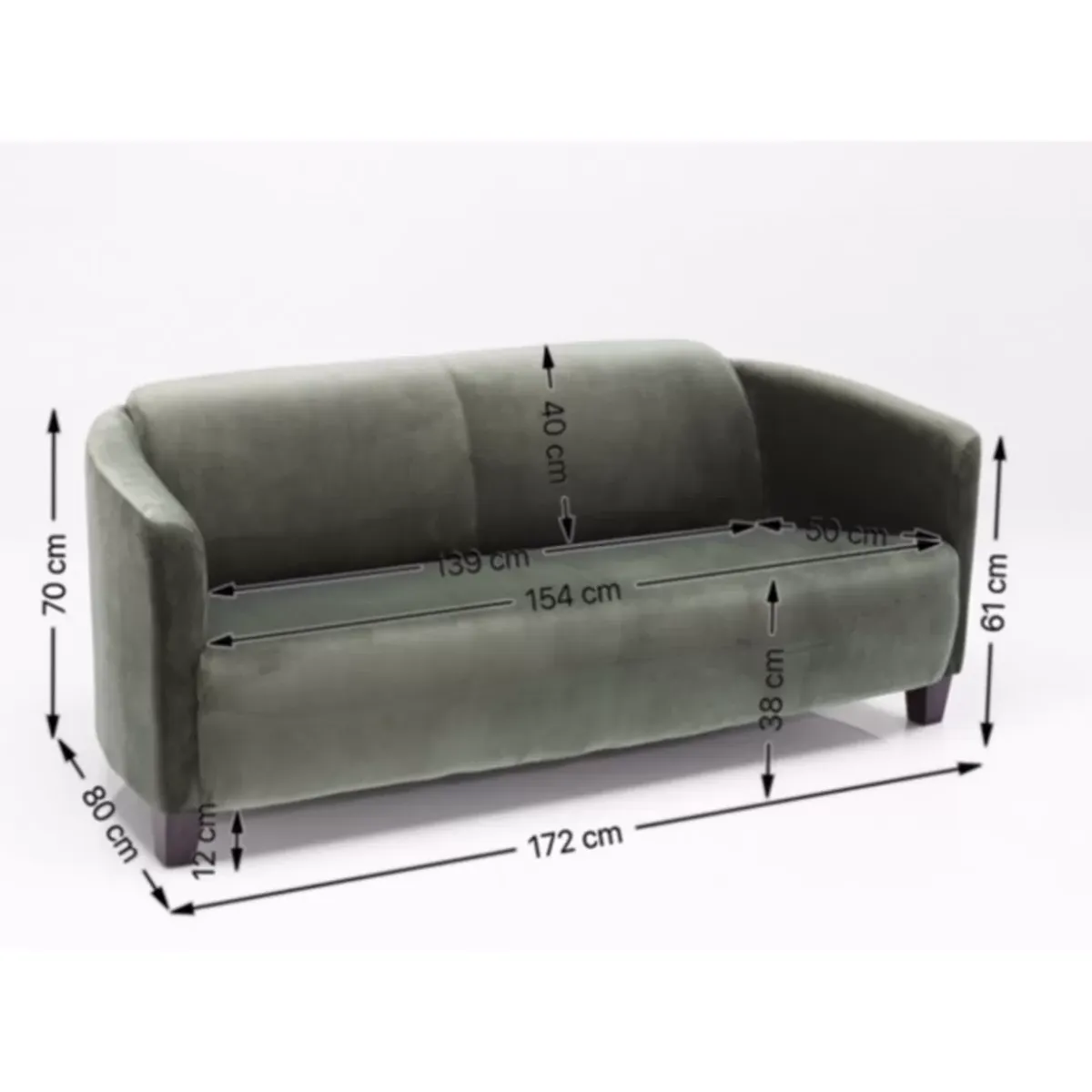Best Sofa Cigar Lounge 3-Sitzer Grun Sofas & Couches