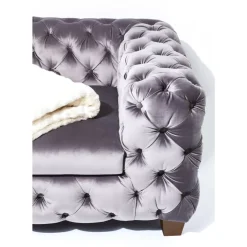 Discount Sofa Desire 3-Sitzer Silbergrau Sofas & Couches