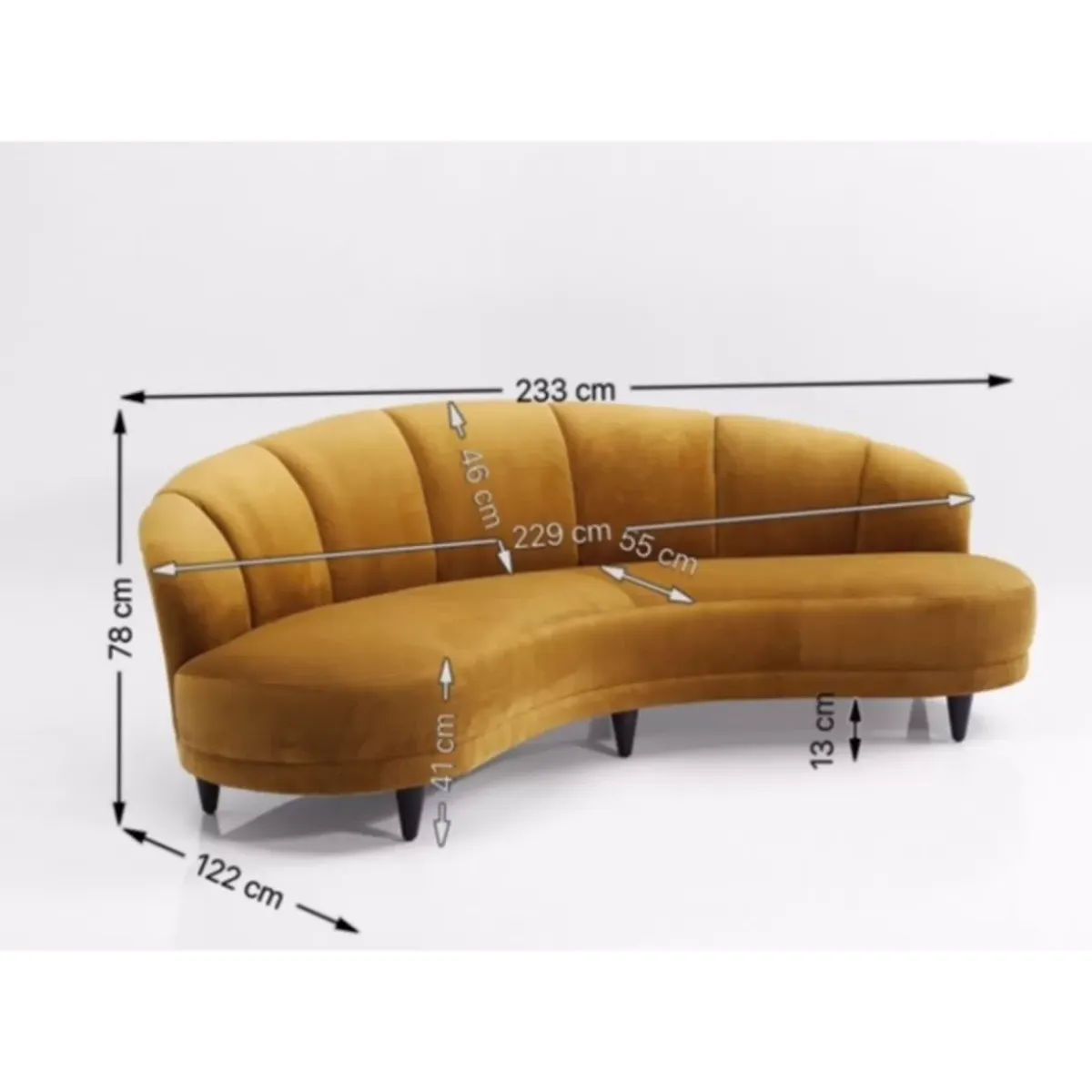 Online Sofa Dschinn 3-Sitzer Amber 233Cm Sofas & Couches