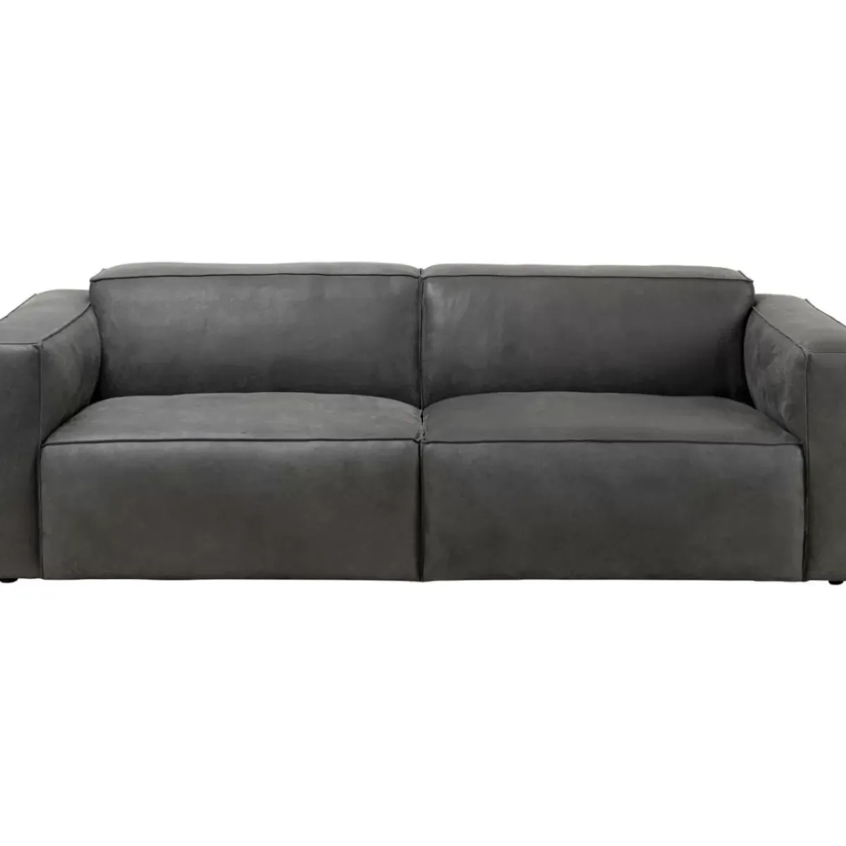 Clearance Sofa Henry 3-Sitzer Leder Grau Sofas & Couches