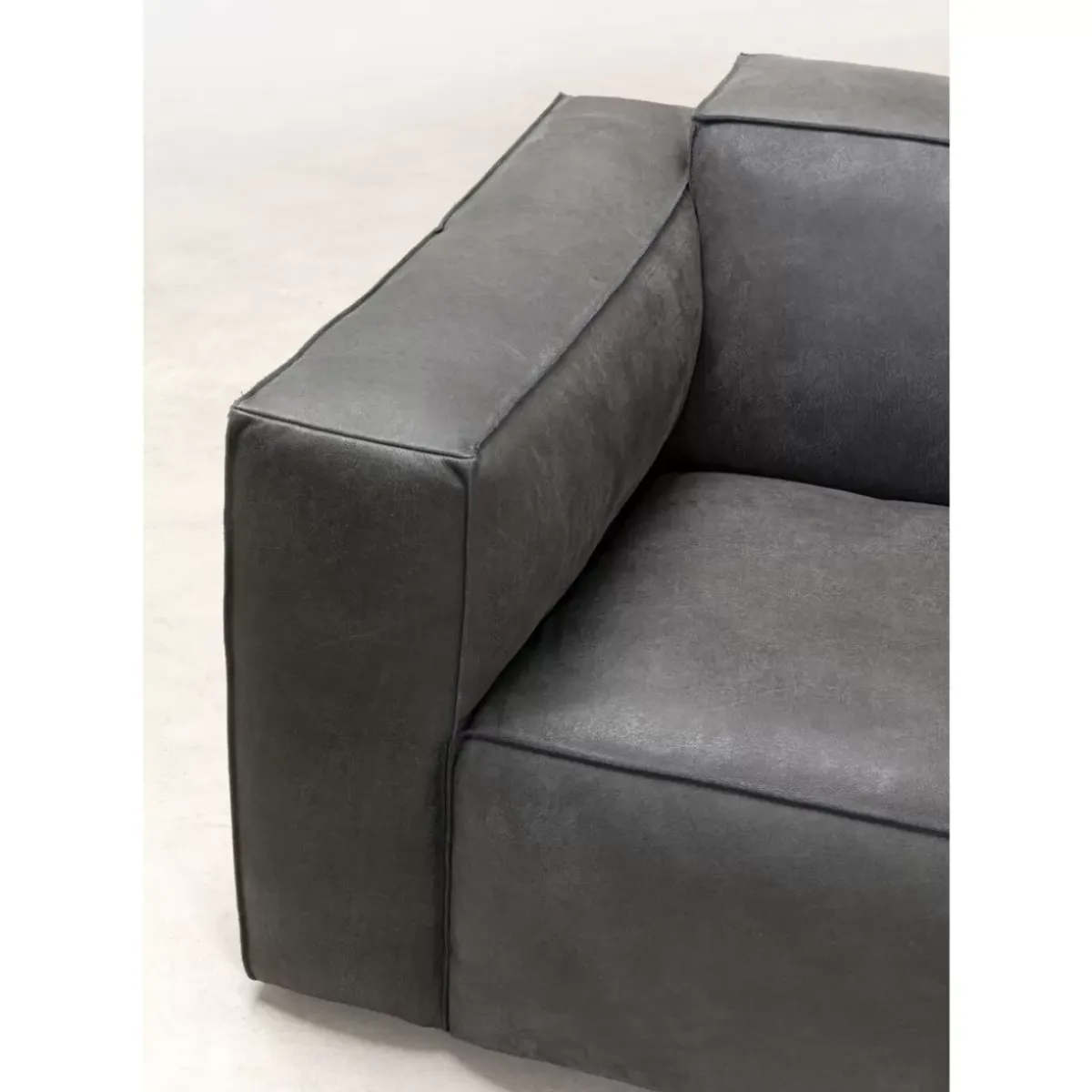Clearance Sofa Henry 3-Sitzer Leder Grau Sofas & Couches