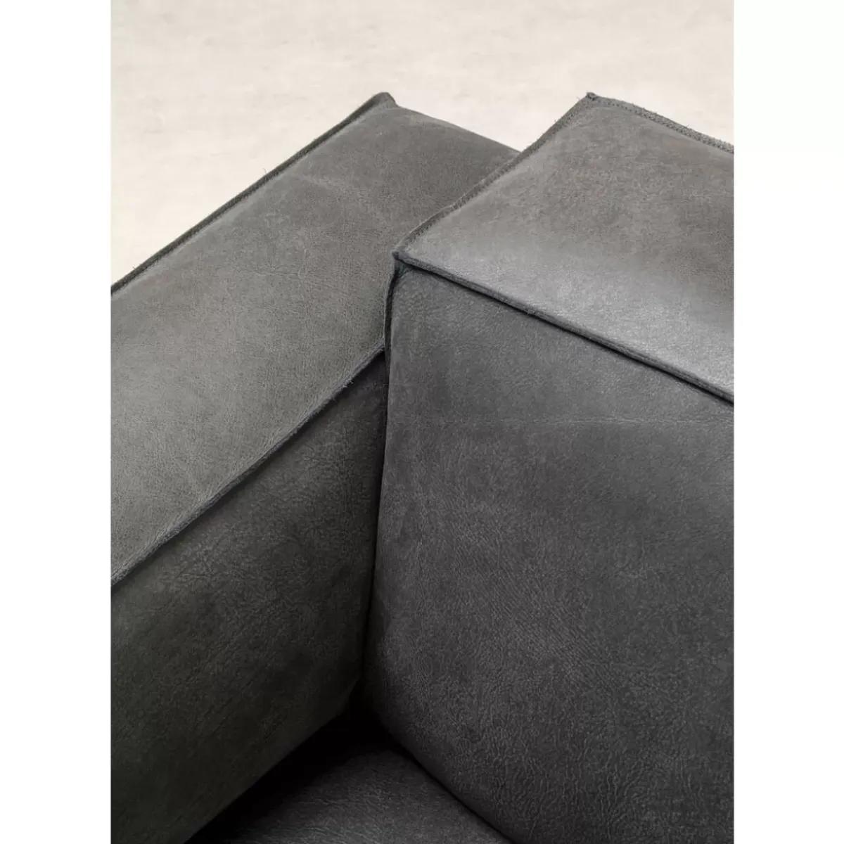 Clearance Sofa Henry 3-Sitzer Leder Grau Sofas & Couches