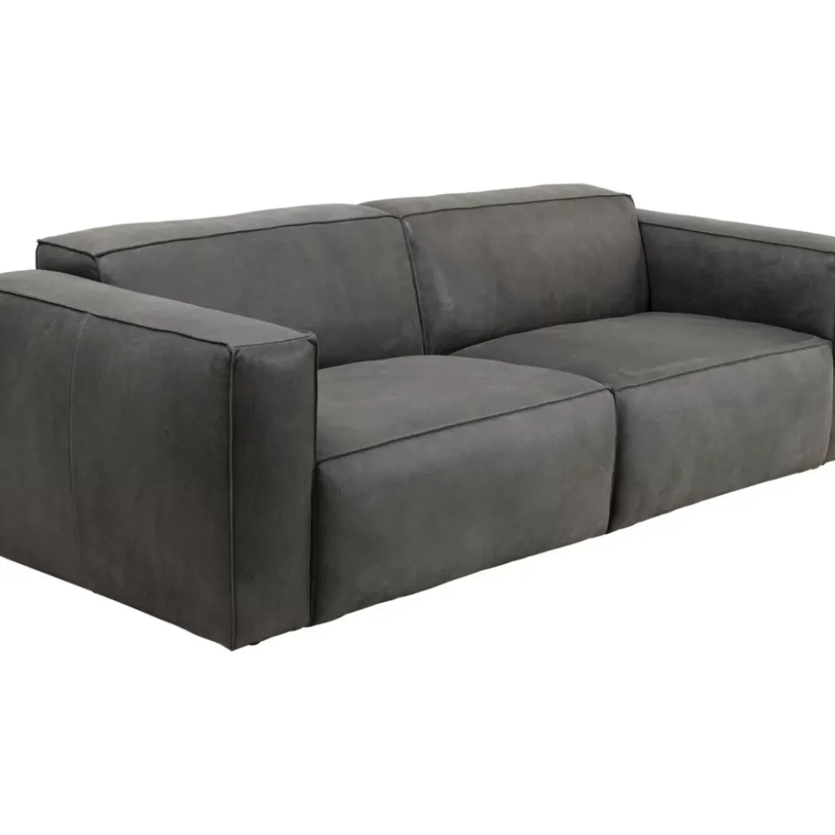Clearance Sofa Henry 3-Sitzer Leder Grau Sofas & Couches
