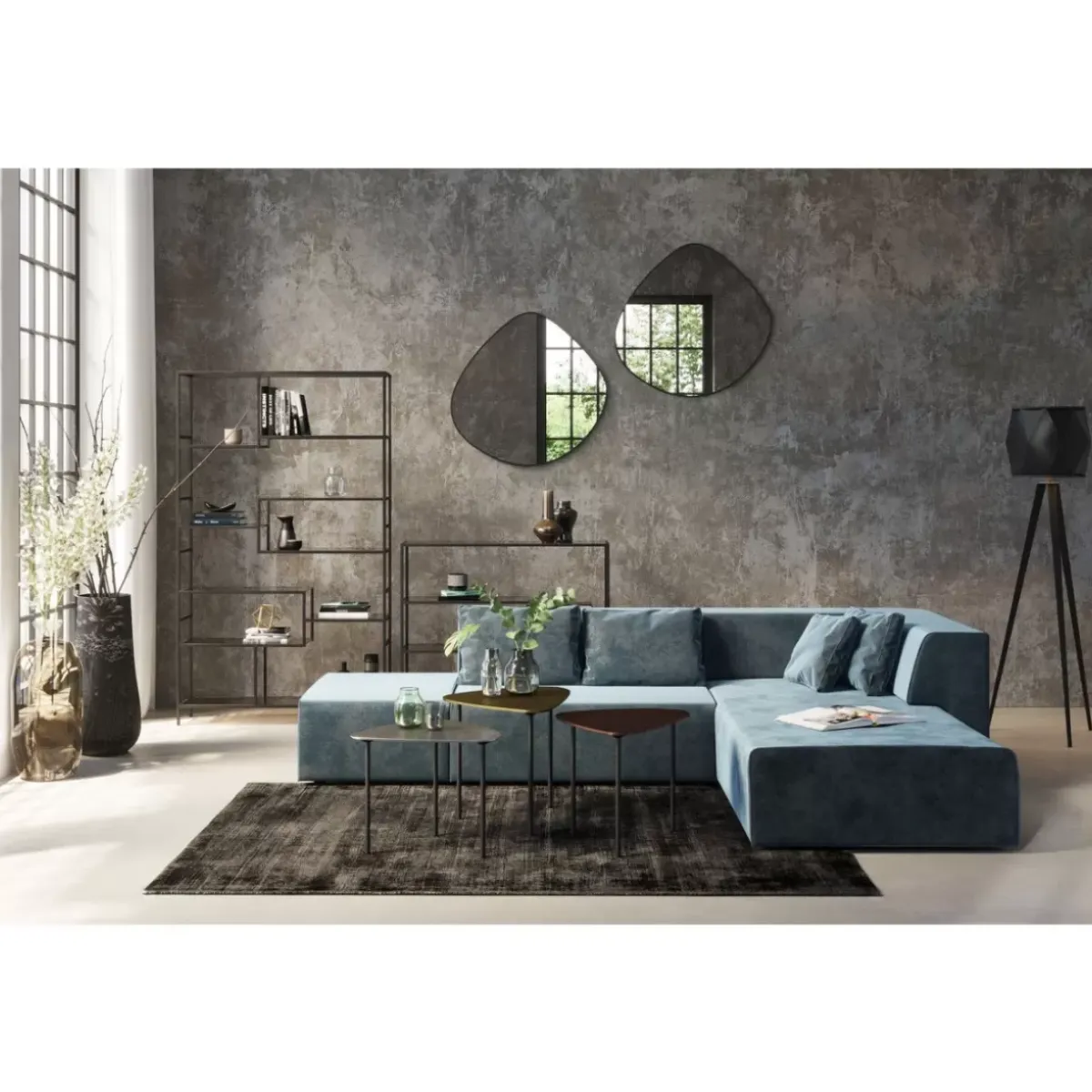 Discount Sofa Infinity Velvet Ocean Rechts Sofas & Couches
