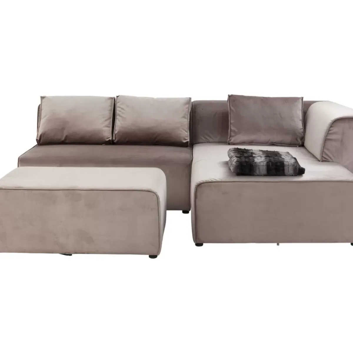 Best Sofa Infinity Velvet Taupe Rechts Sofas & Couches