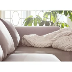 Best Sofa Infinity Velvet Taupe Rechts Sofas & Couches