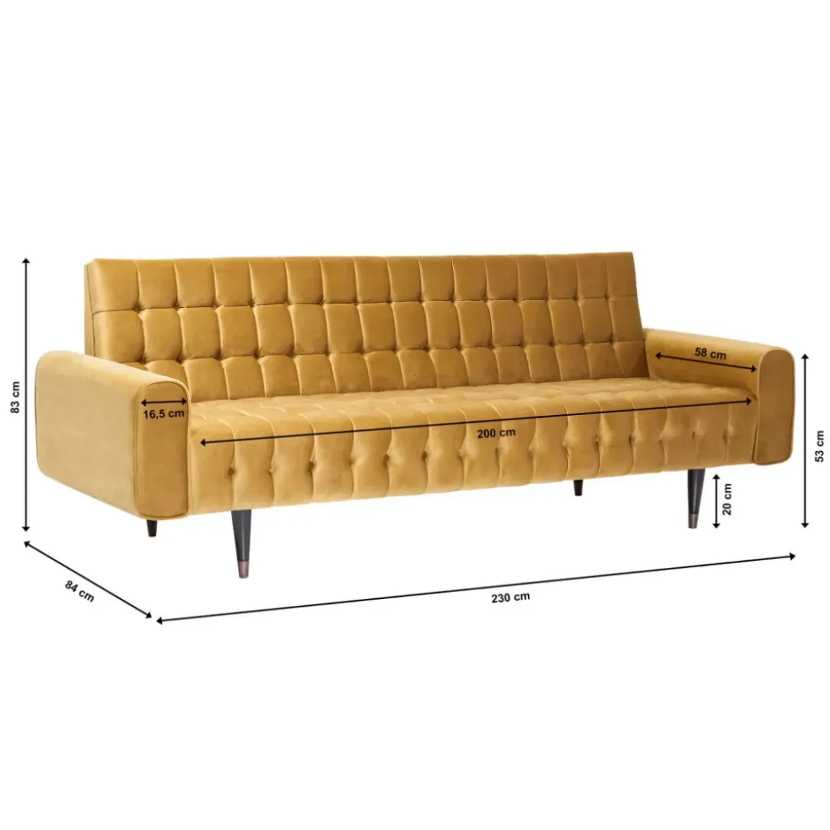 Discount Sofa Milchbar 3-Sitzer Velvet Honey Sofas & Couches
