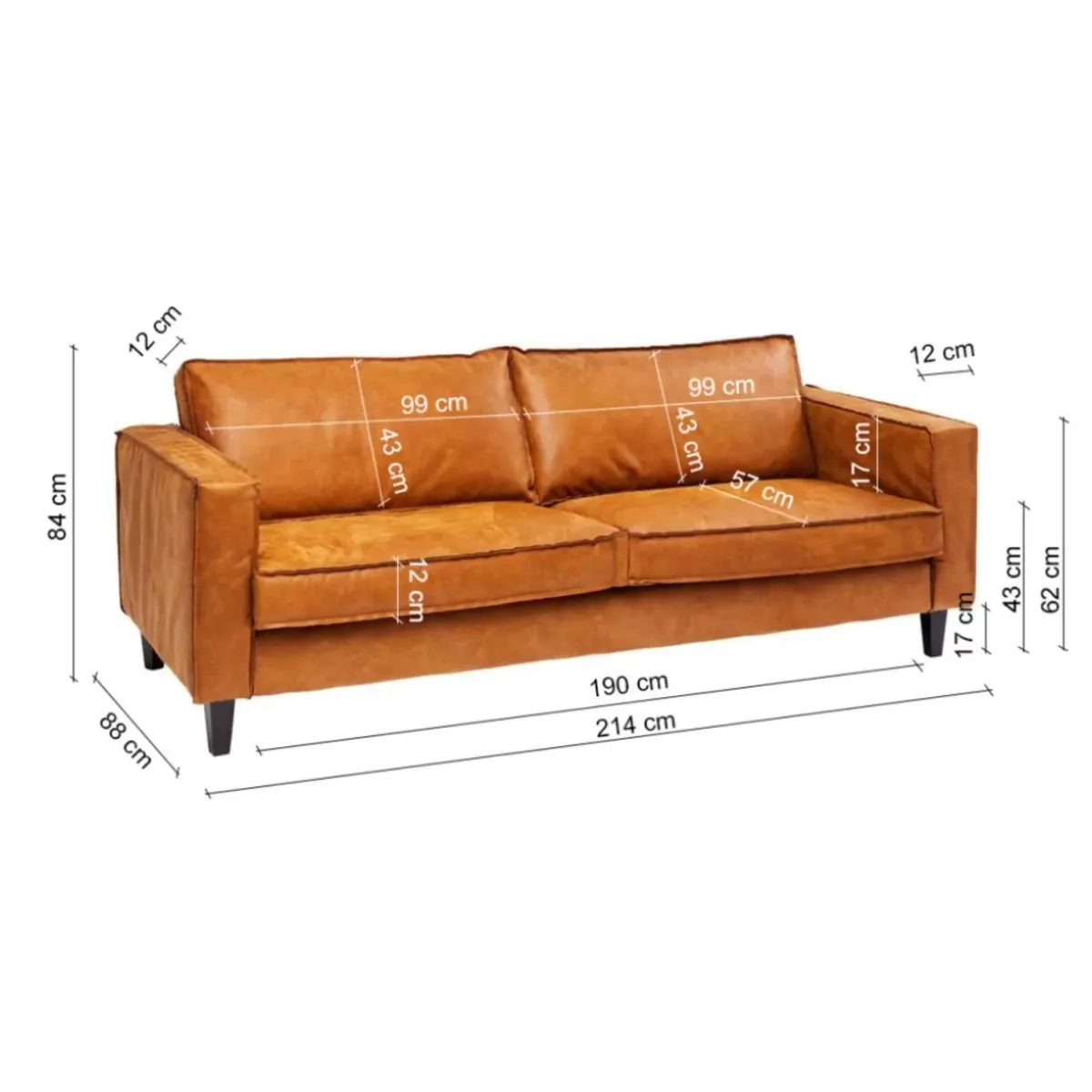 New Sofa Neo 2-Sitzer Tobacco Sofas & Couches