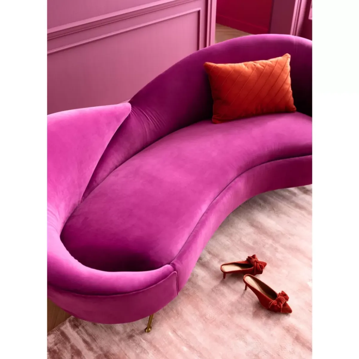 Outlet Sofa Night Fever 3-Sitzer Lila Sofas & Couches
