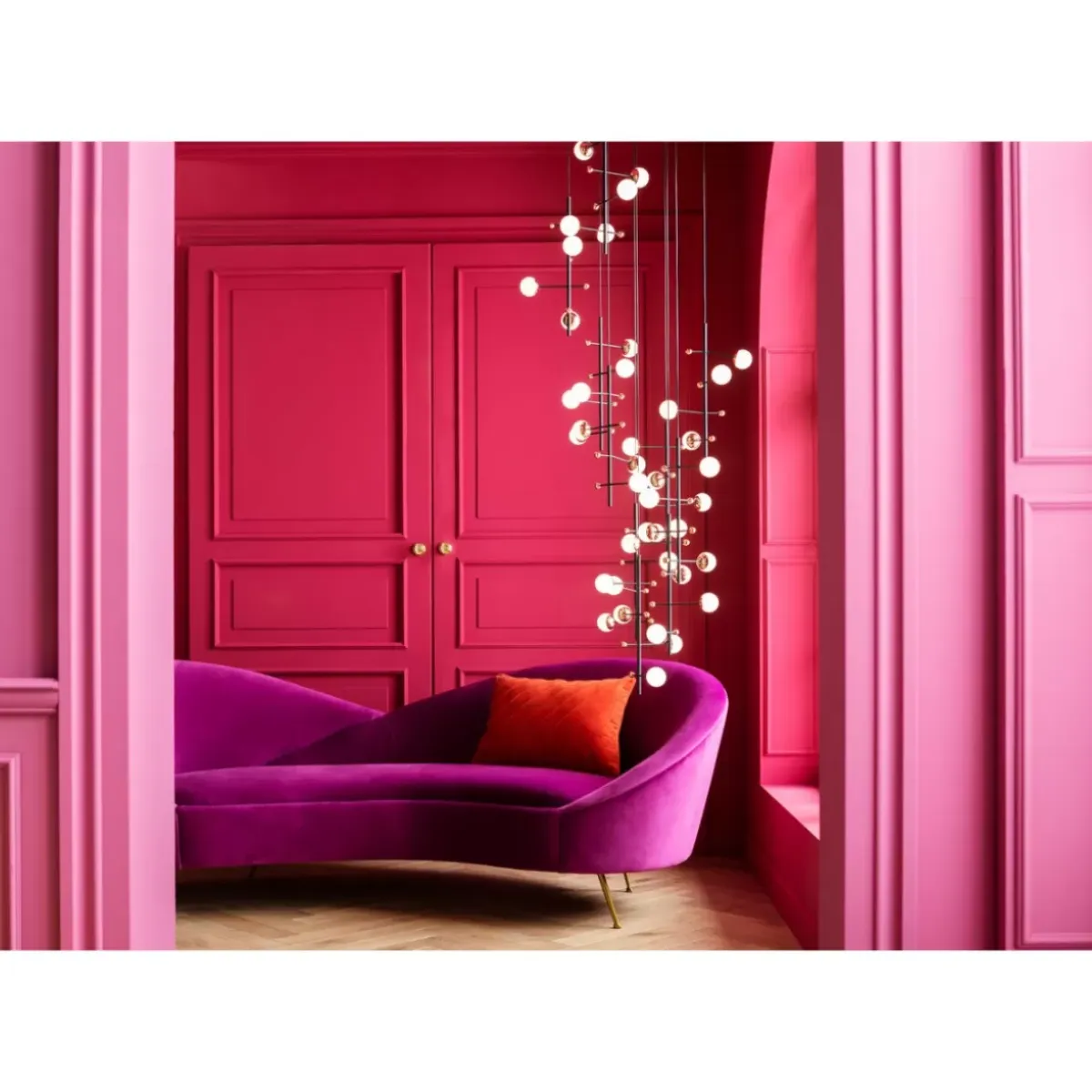 Outlet Sofa Night Fever 3-Sitzer Lila Sofas & Couches