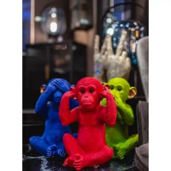 Outlet Spardose Monkey Kikazaru Rot Deko & Geschenkartikel