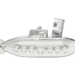 New Spardose Submarine Silber 11Cm Deko & Geschenkartikel