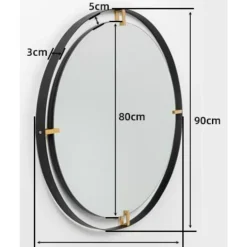 Clearance Spiegel Betsy Frame Round Metal 90O Spiegel