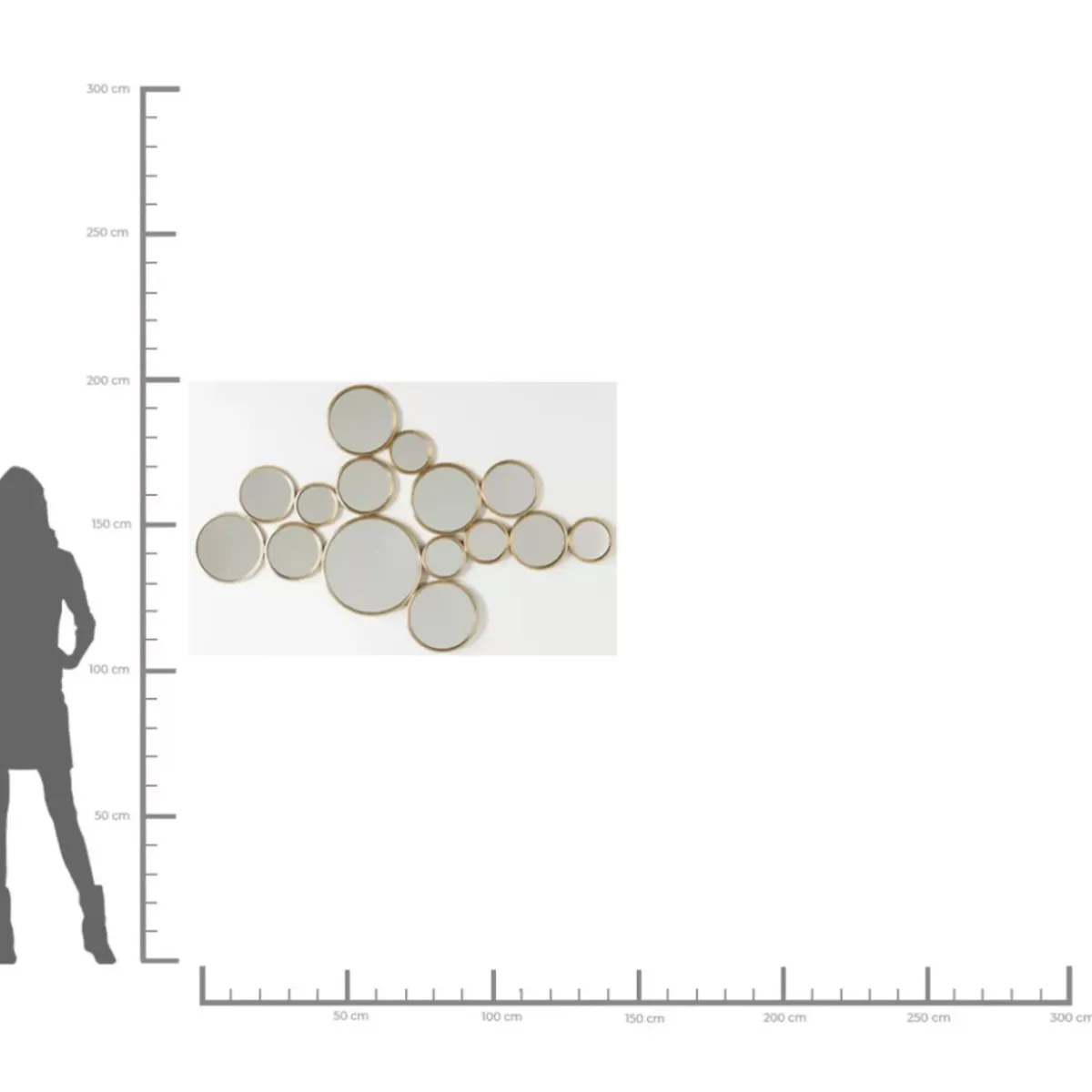 New Spiegel Bubbles Messing 183X93Cm Spiegel