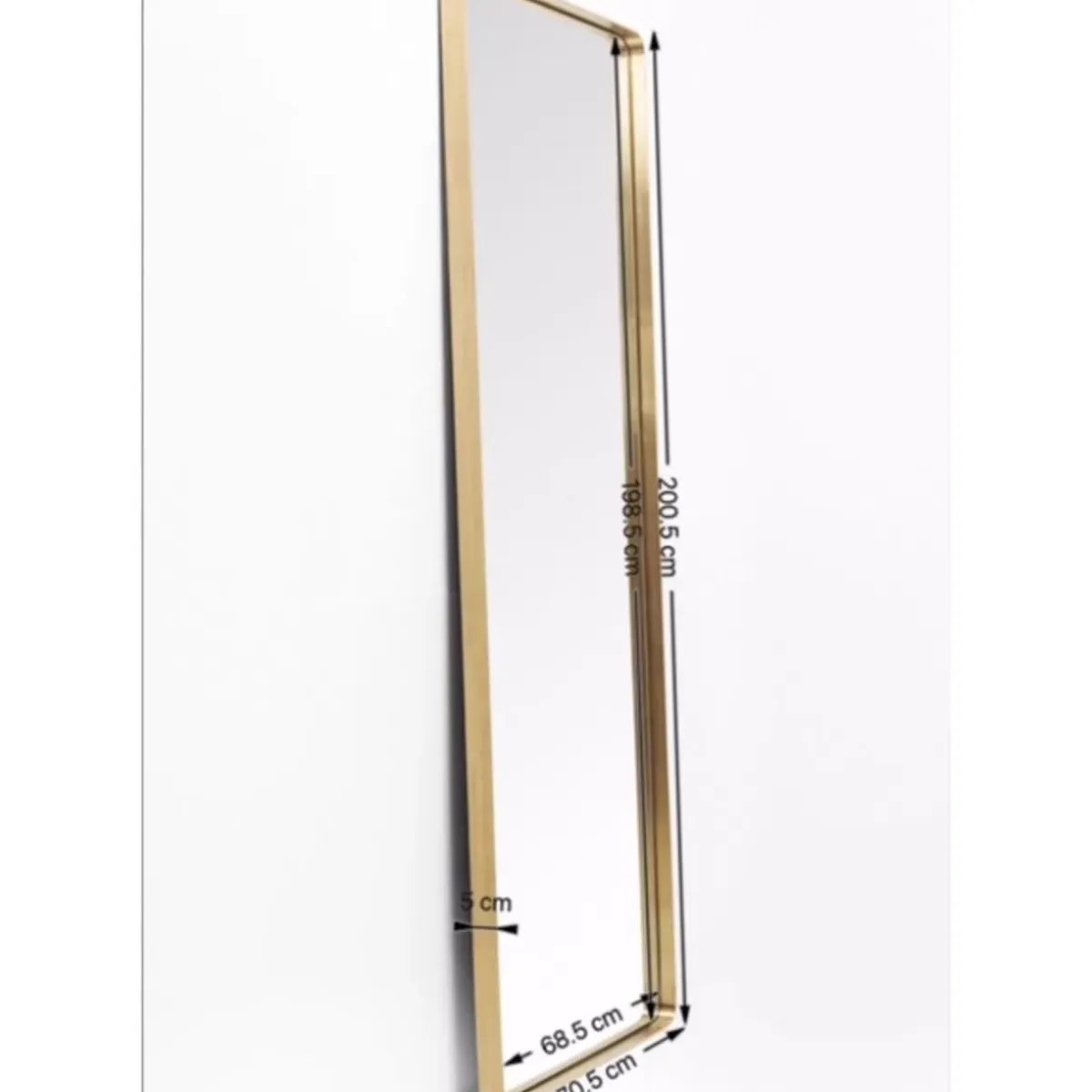 Outlet Spiegel Curve Mo Brass 70X200Cm Spiegel