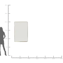 New Spiegel Curve Rectangular Brass 80X120Cm Spiegel