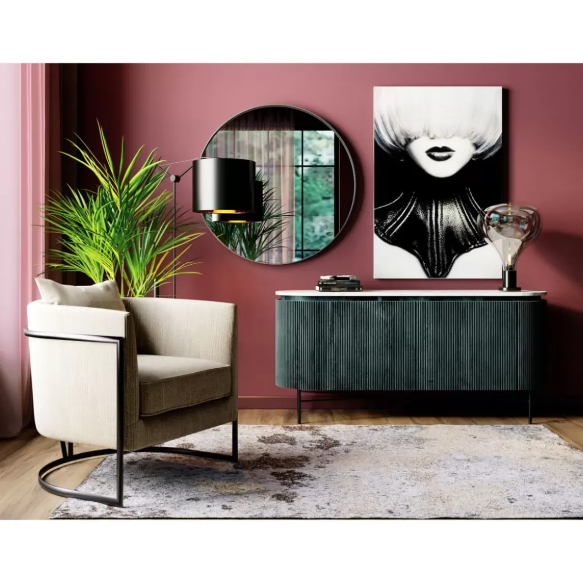 Sale Spiegel Curvy Chrom Look O100 Spiegel