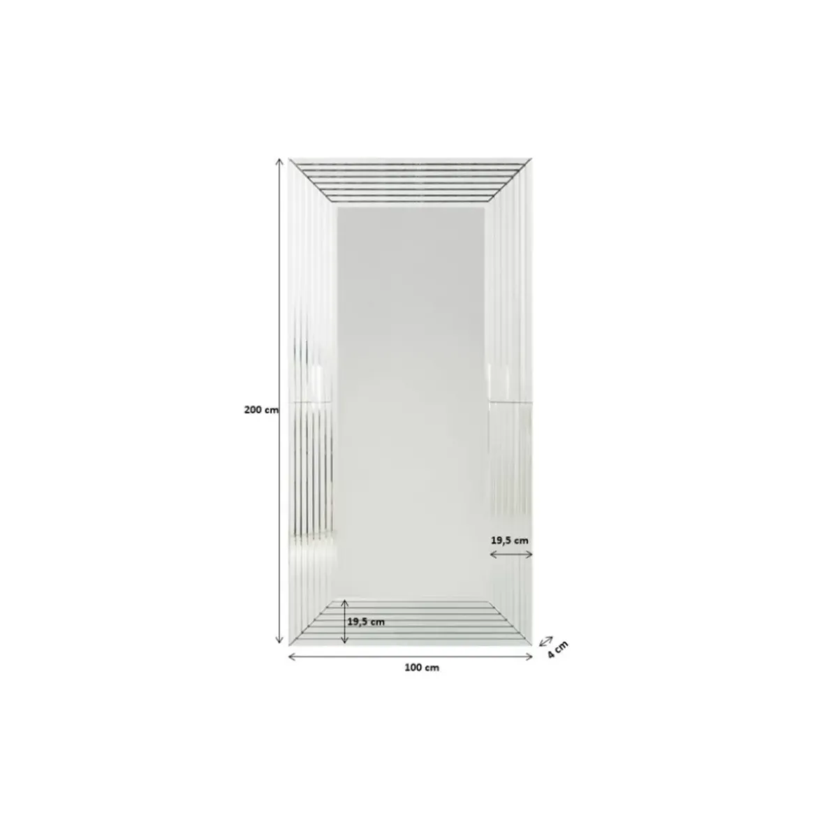 Hot Spiegel Linea 100X200Cm Spiegel