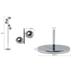 Clearance Stehleuchte Calotta Chrome 5Er Steh & Bodenleuchten