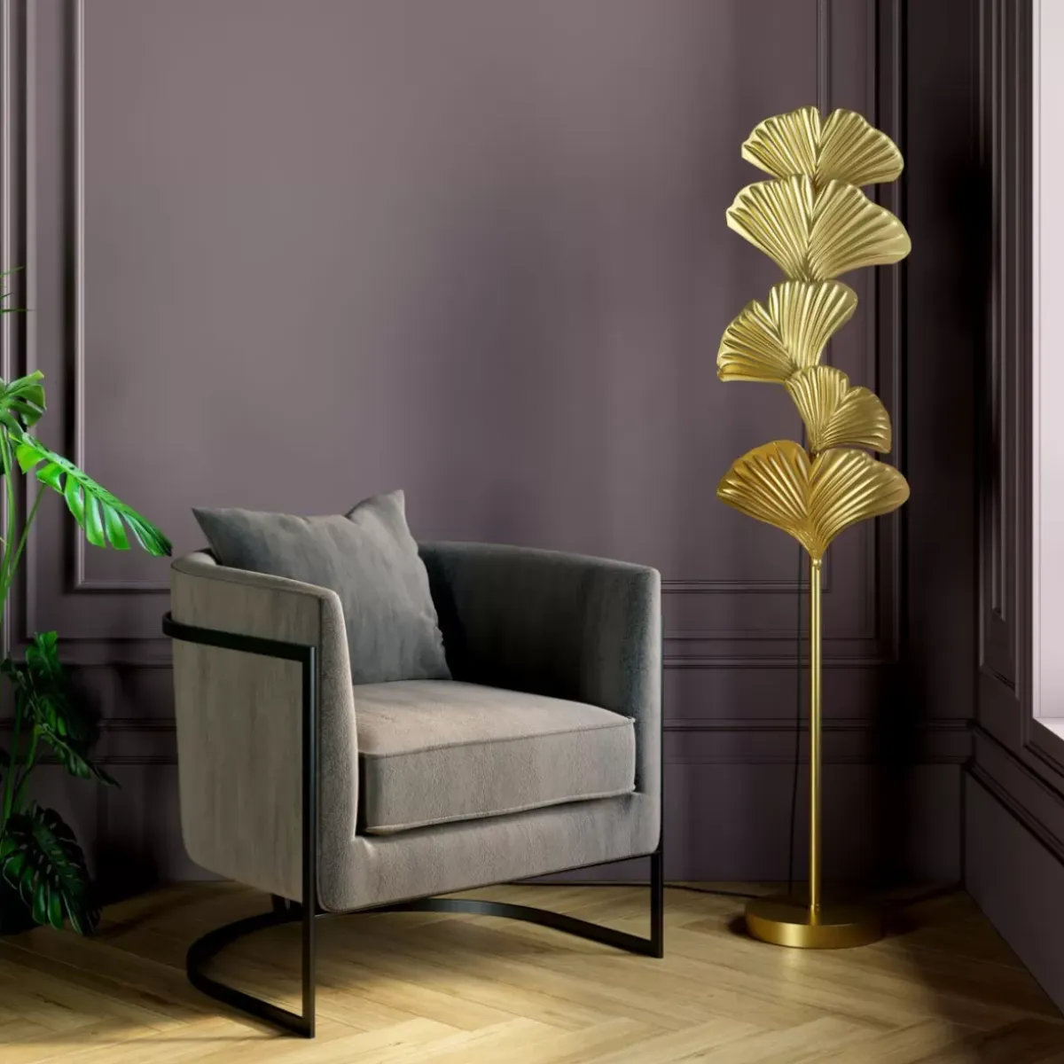 Stehleuchte Yuva Gold 160Cm Steh & Bodenleuchten