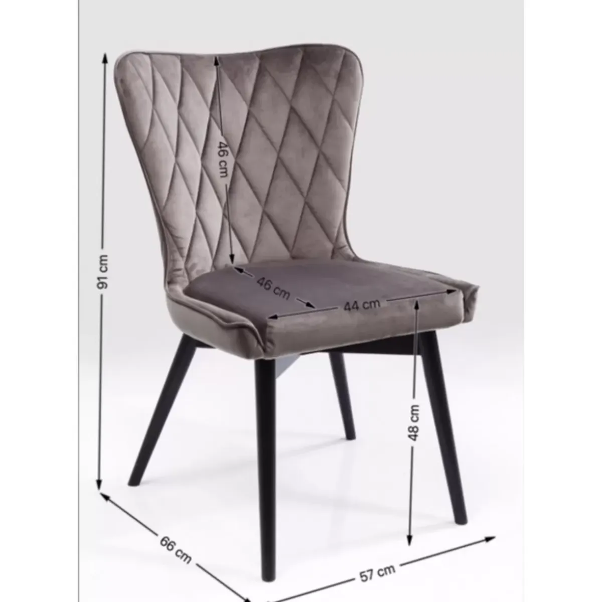 Best Stuhl Black Marshall Velvet Grau Stühle