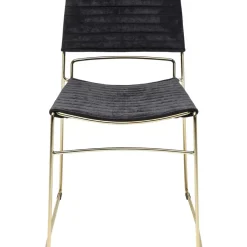 Stuhl Hugo Schwarz Gold Stühle