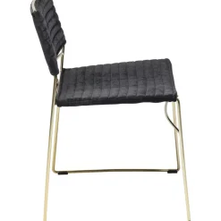 Stuhl Hugo Schwarz Gold Stühle
