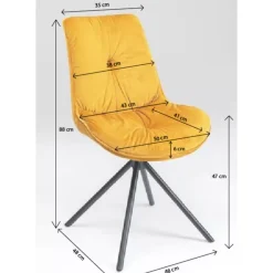 Clearance Stuhl Mila Gelb Stühle
