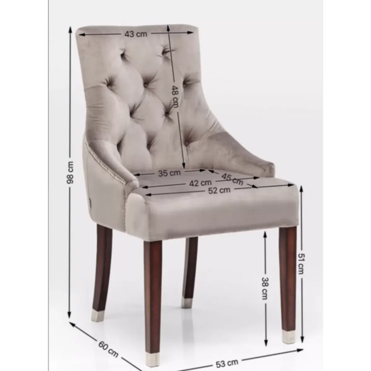 Best Stuhl Prince Velvet Grau Stühle