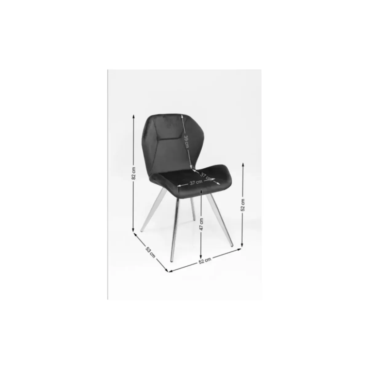 Clearance Stuhl Viva Grau Chrom Stühle
