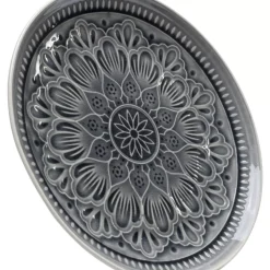 New Teller Sicilia Mandala Grau O27Cm Geschirr & Tischaccessoires
