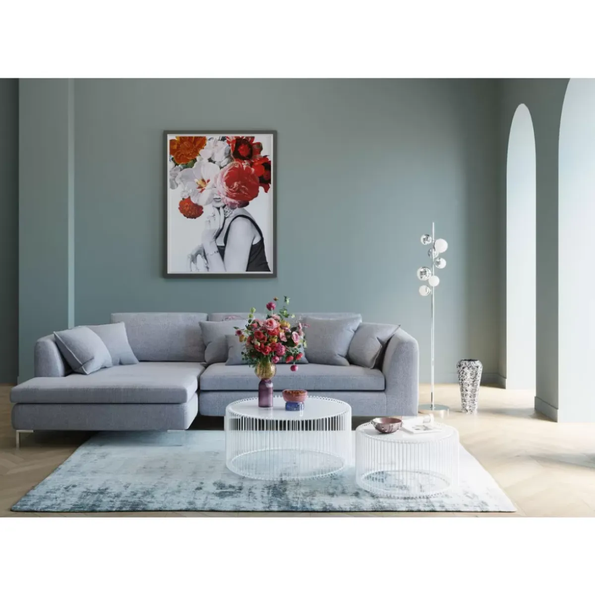 Sale Teppich Glimmer Blau 170X240Cm Teppiche