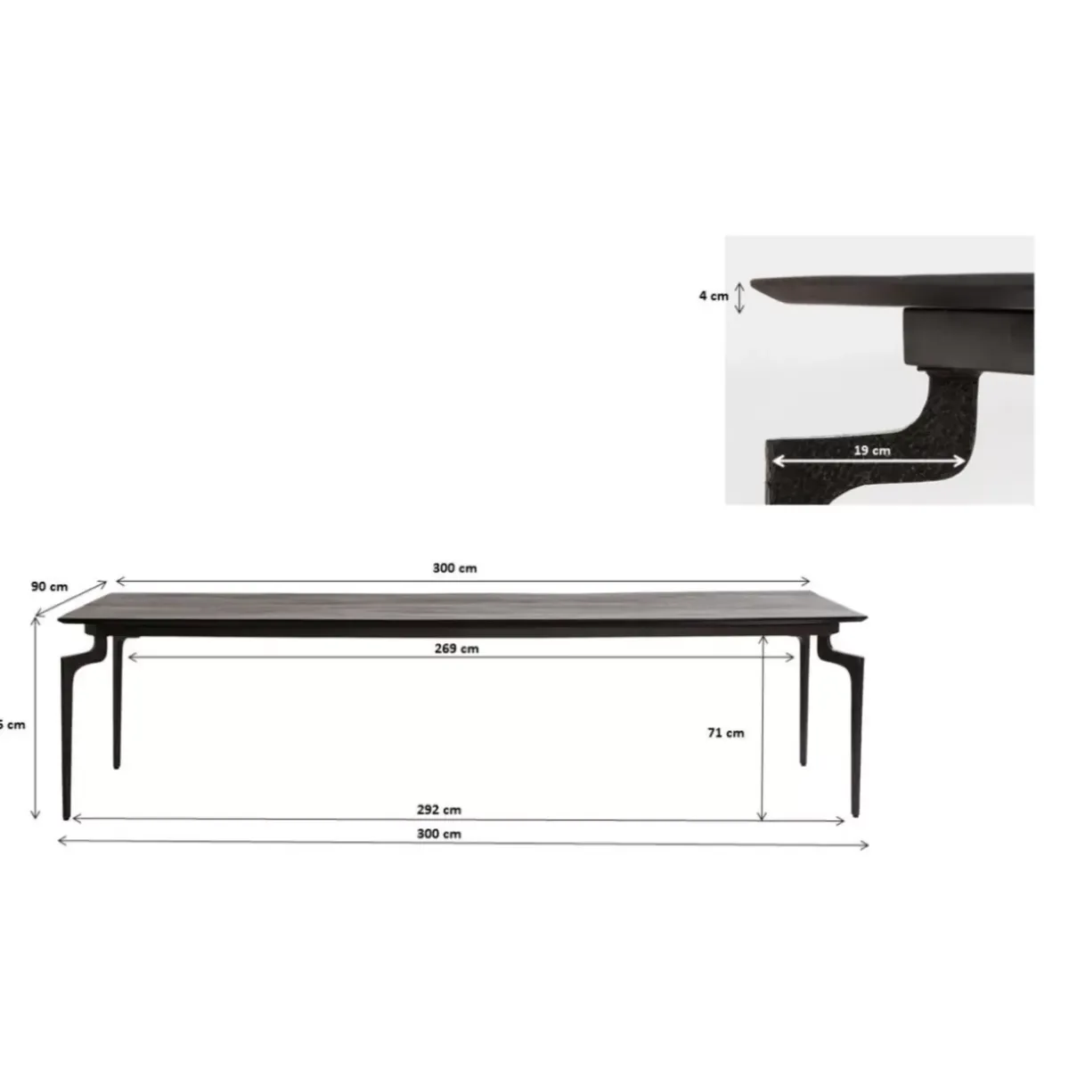 Outlet Tisch Bug 300X90Cm Tische