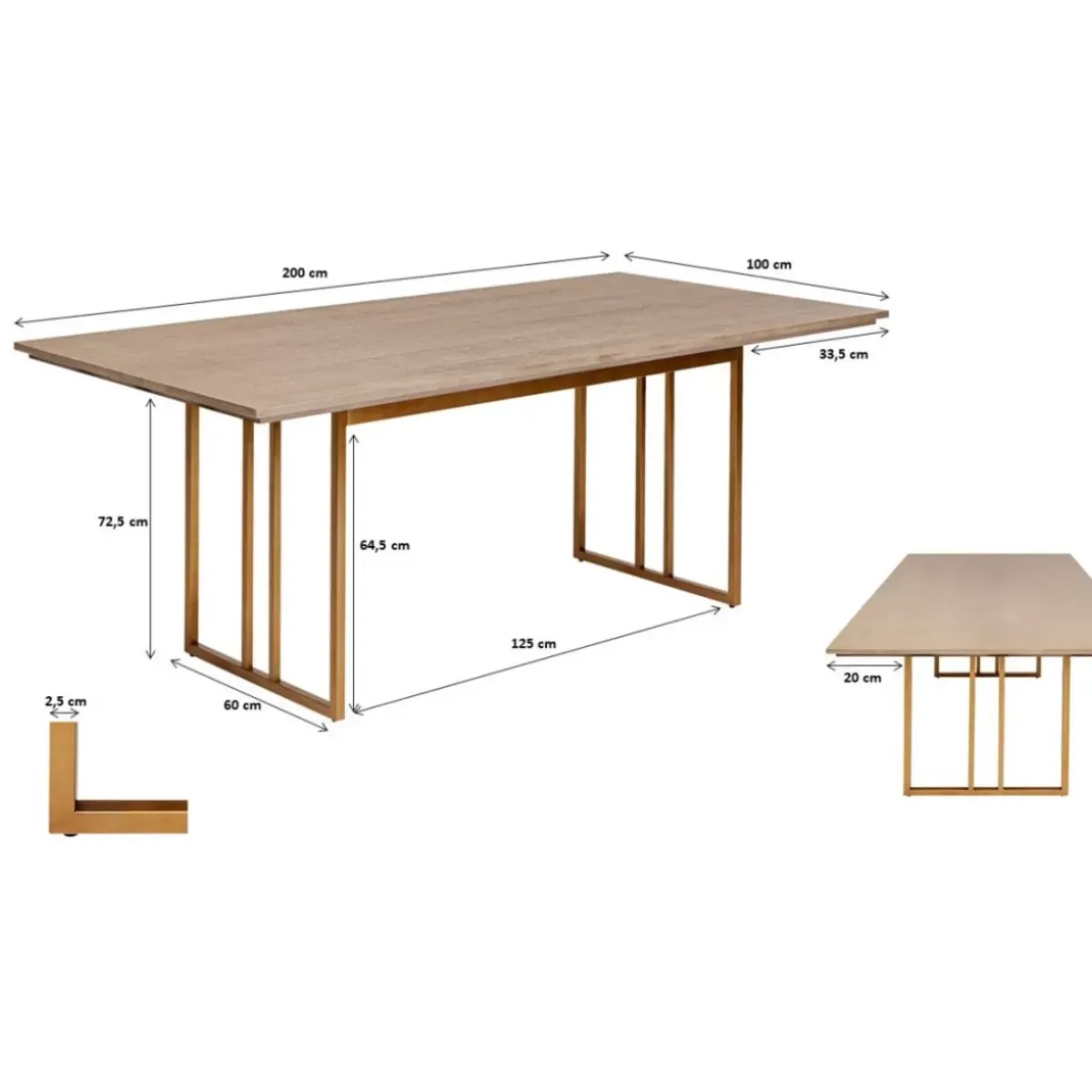 Discount Tisch Cesaro 200X100Cm Tische