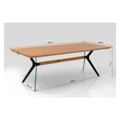 Tisch Downtown Walnuss 220X100Cm Tische
