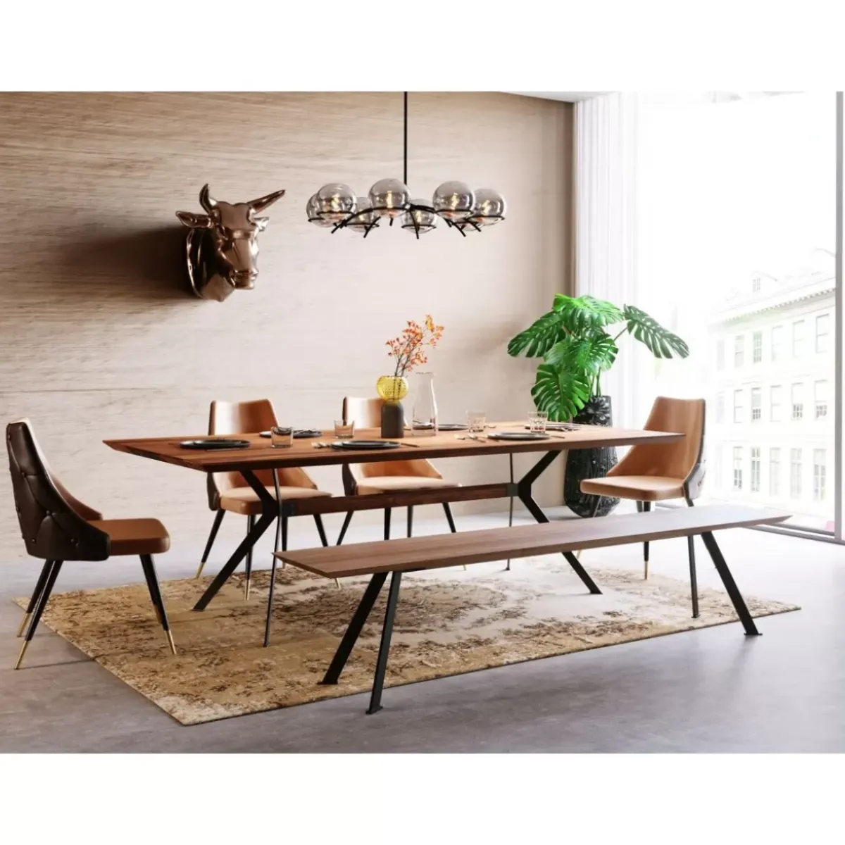 Tisch Downtown Walnuss 220X100Cm Tische
