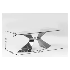 Tisch Gloria Gold 200X100Cm Tische
