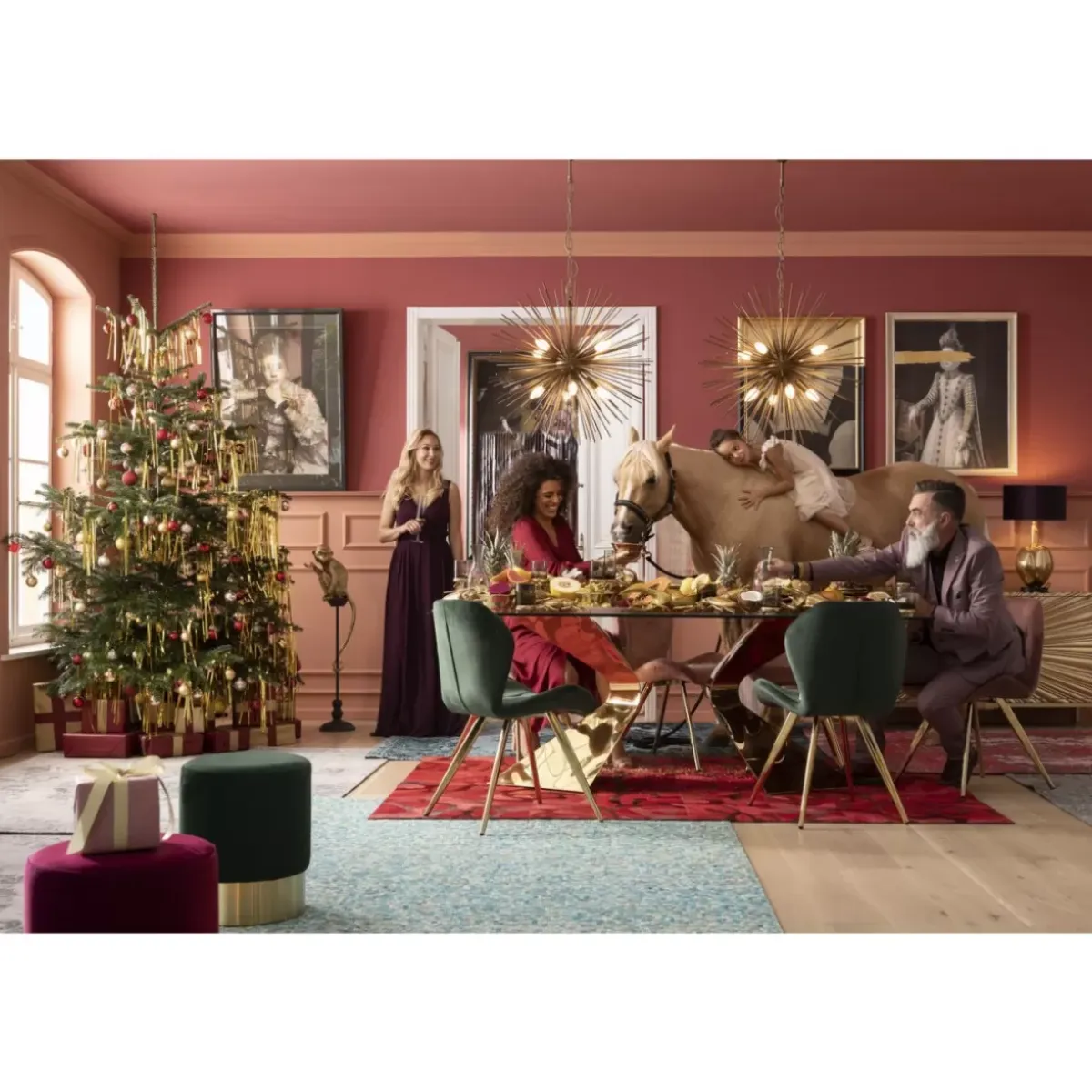 Tisch Gloria Gold 200X100Cm Tische
