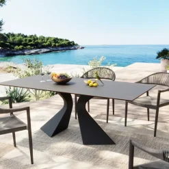 Discount Tisch Gloria Outdoor Keramik Schwarz 180X90Cm Outdoormöbel