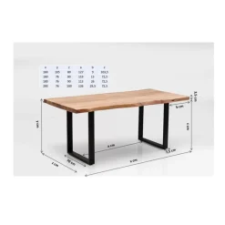 Tisch Harmony Dunkel Silber 180X90 Tische