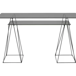 Tisch Polar Schwarz 8Mm Esg 135X65Cm Tische