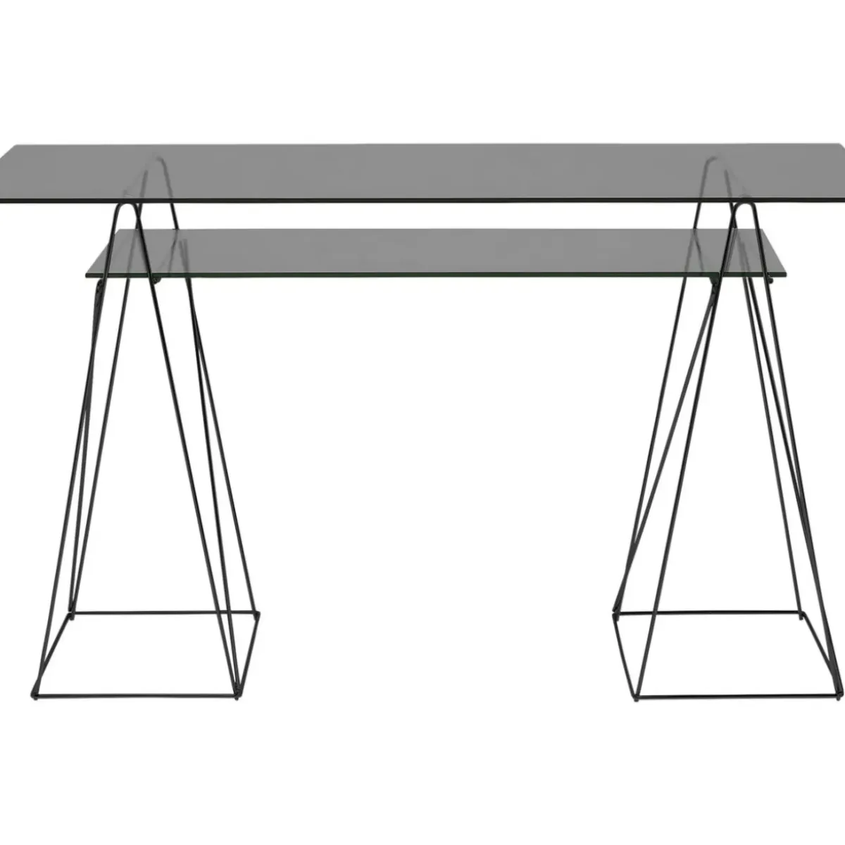 Tisch Polar Schwarz 8Mm Esg 135X65Cm Tische