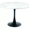 Tisch Schickeria Marmor Weis Schwarz O110Cm Tische