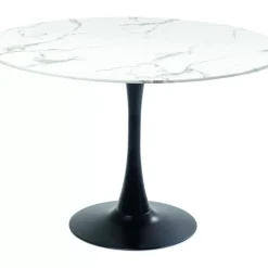 Tisch Schickeria Marmor Weis Schwarz O110Cm Tische