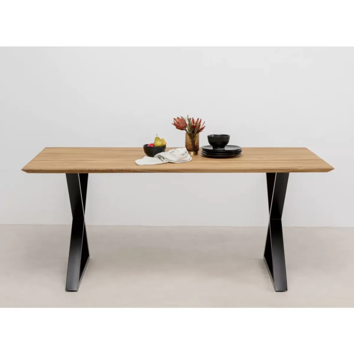 Sale Tisch Symphony Eiche Cross Schwarz 180X90Cm Tische
