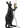 Outlet Tischleuchte Animal Kangaroo Schwarz Matt 46Cm Tischleuchten