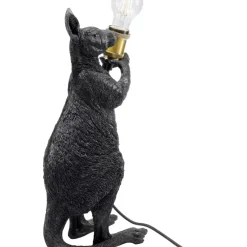 Outlet Tischleuchte Animal Kangaroo Schwarz Matt 46Cm Tischleuchten