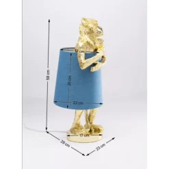 Online Tischleuchte Animal Monkey Gold Blau Tischleuchten