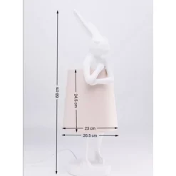 New Tischleuchte Animal Rabbit Weis 68Cm Tischleuchten