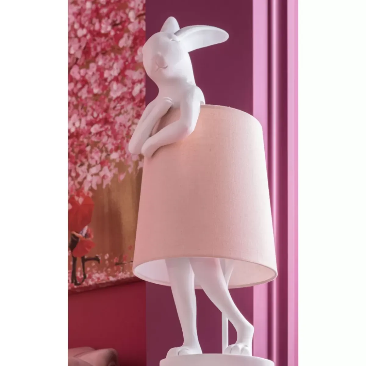 New Tischleuchte Animal Rabbit Weis 68Cm Tischleuchten